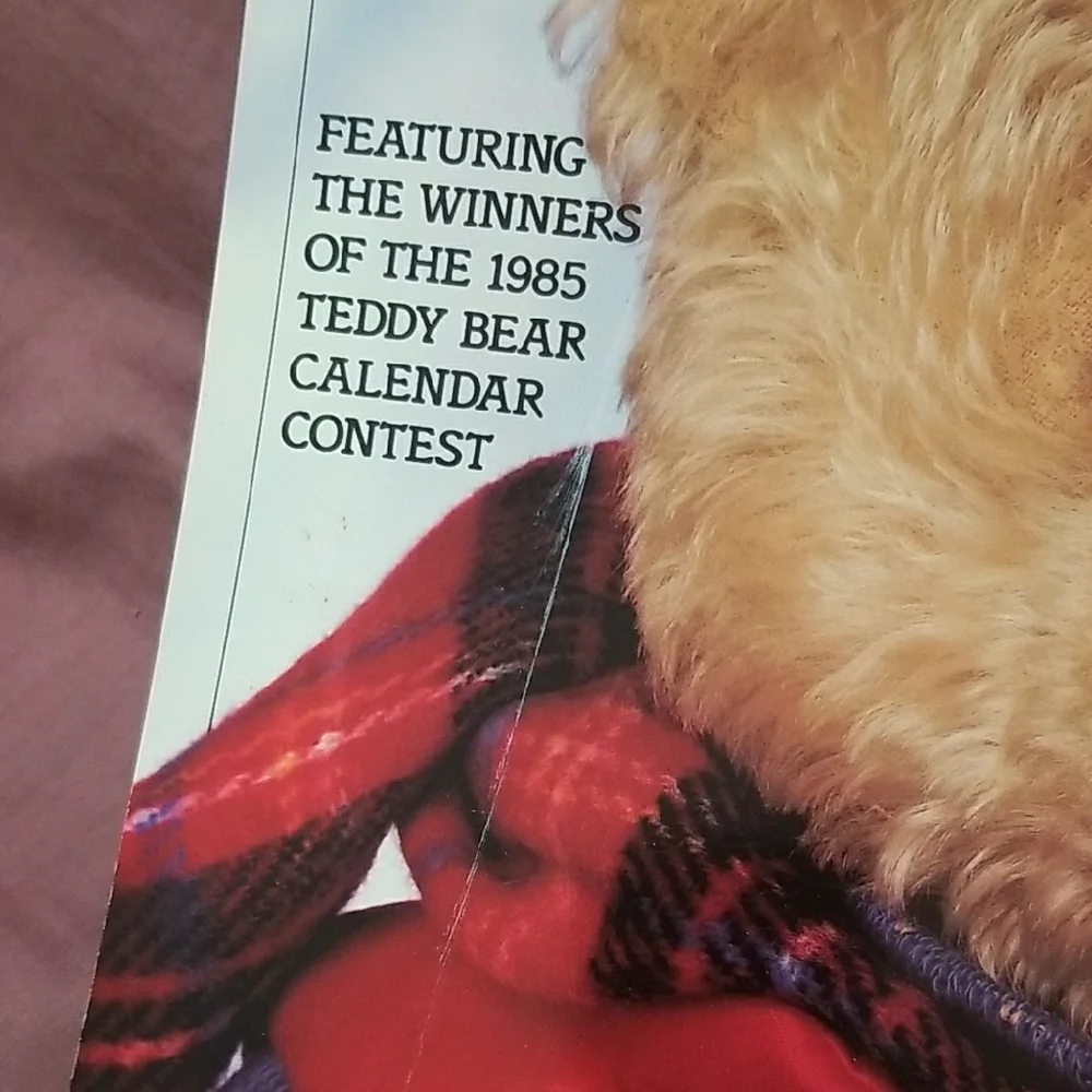 Vintage 1986 Teddy Bear Calendar